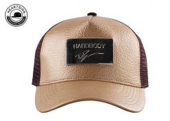 Крутые шляпы дальнобойщика Snapback, изготовленные на заказ из кожаной сетки цвета Хаки с Металлической нашивкой