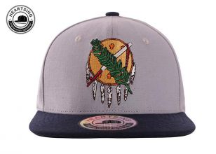 Изготовленные на заказ мужские винтажные шляпы Snapback светло-серого цвета с 6 панелями на липучке Strapback Cap