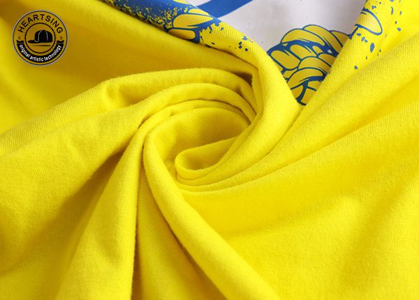 изготовленные на заказ футболки для мужчин custom fashion white yellow cotton print t shirt-tsh001