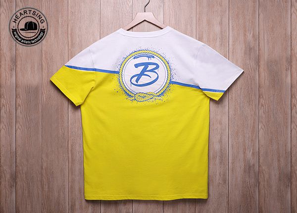 изготовленные на заказ футболки для мужчин custom fashion white yellow cotton print t shirt-tsh001