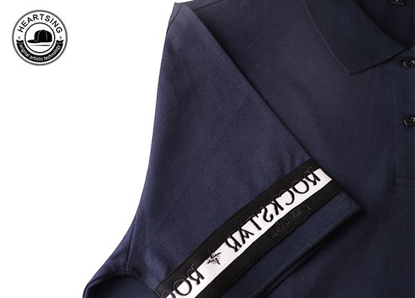 футболки на заказ для мужчин, модная черная хлопковая футболка поло с принтом на заказ-tsh003