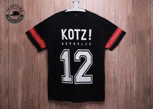 оптовая продажа дешевых футболок на заказ, модная черная хлопковая футболка с принтом-tsh012