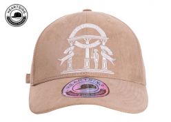 Женская замшевая бейсболка Женская бейсболка цвета хаки с застежкой на замшевый ремешок