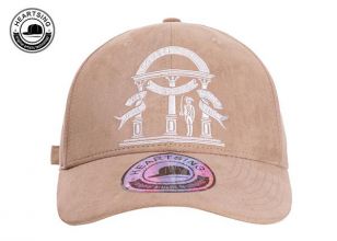 Женская замшевая бейсболка Женская бейсболка цвета хаки с застежкой на замшевый ремешок