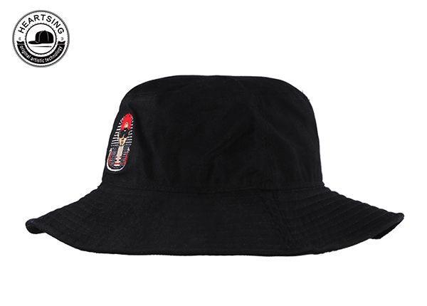 Облегающая черная хлопчатобумажная дышащая шляпа-ведро