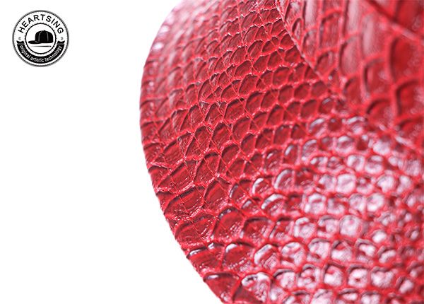 Мужские шляпы-ведерки из змеиной кожи винно-красного цвета с кожаными этикетками