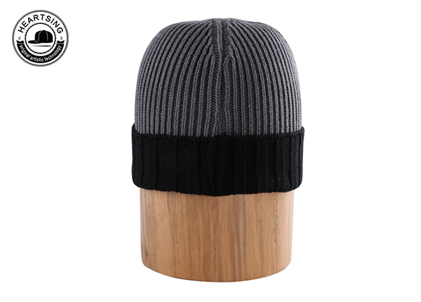 на заказ beanie.jpg оптовая продажа модной зимней черно-серой вязаной