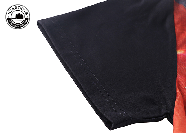 оптовая продажа изготовленной на заказ модной красно-черной хлопчатобумажной футболки с принтом shirt.jpg