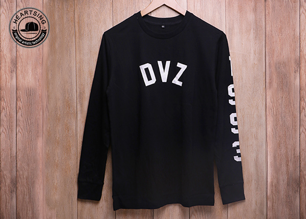 оптовая продажа модной одежды на заказ с модным черным хлопковым принтом t shirt.jpg