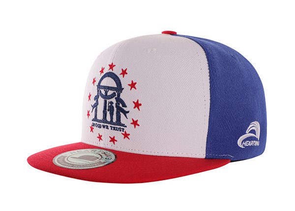 Уклон персонализированной бело-синей шляпы-бейсболки в стиле хип-хоп