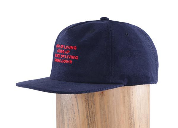 Сшитая на заказ темно-синяя вельветовая кепка-Снэпбэк с кожаным ремешком сзади