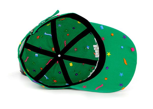 Внутренняя сторона шляпы-снэпбэка Green Party с загнутыми полями