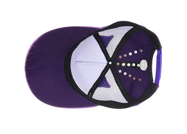 Внутри фиолетовой детской бейсболки Cool Fitted