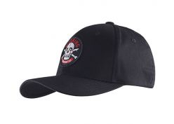 Полностью черная облегающая бейсболка