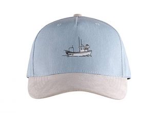 Бейсболка с 5 панелями Изготовленные на заказ синие шляпы с замшевыми полями