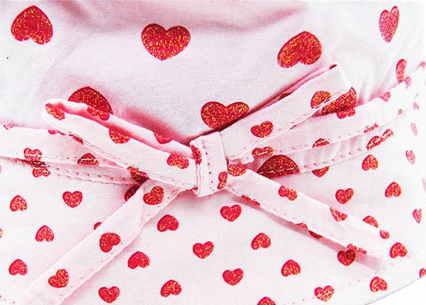 Головной убор-панама Grils с розовым принтом и ремешком на голове