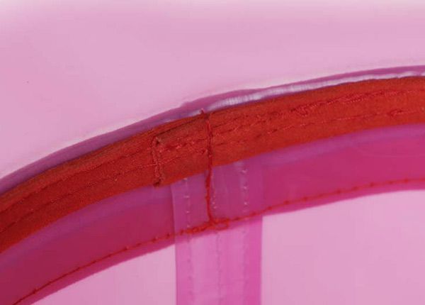 Спортивная повязка из красного прозрачного ПВХ, водонепроницаемая дождевая шляпа-ведерко