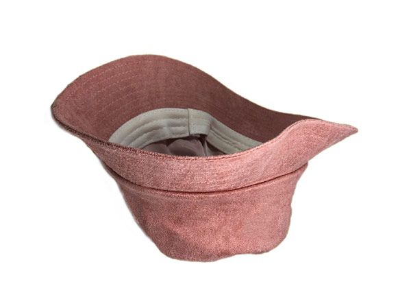 Перевернутая мужская пустая коричневая шляпа-ведро из искусственной замши коричневого цвета