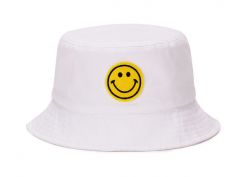Белая улыбка Emoji Bucket Hat Изготовленная на заказ дешевая хлопчатобумажная шляпа-ведро для продажи