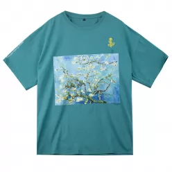 футболки оптом на заказ, модная серая хлопковая футболка с принтом-tsh016