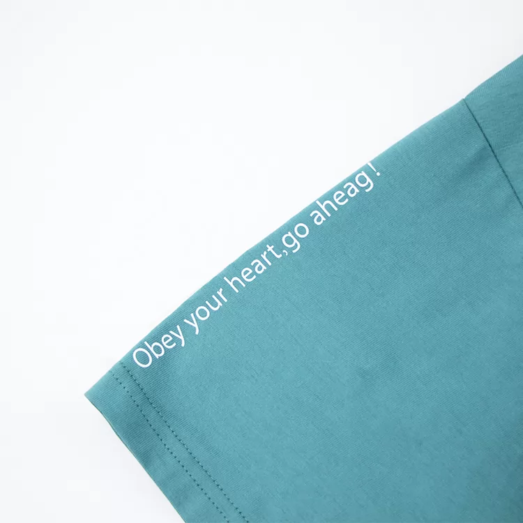 футболки оптом на заказ, модная серая хлопковая футболка с принтом-tsh016