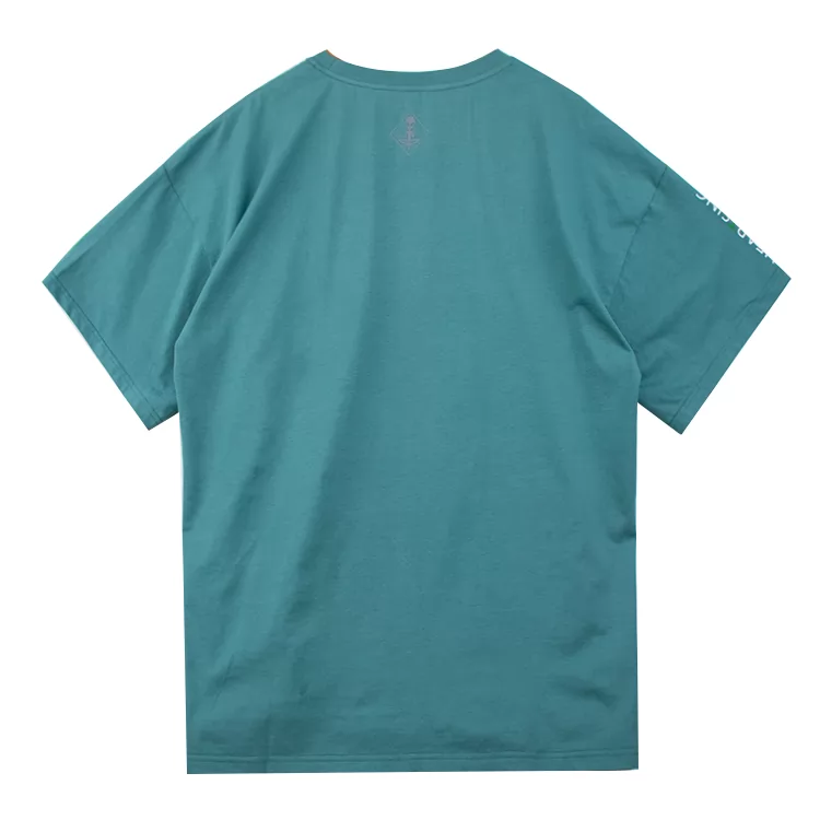 футболки оптом на заказ, модная серая хлопковая футболка с принтом-tsh016