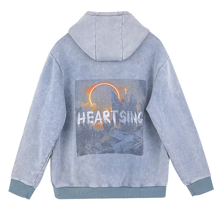 оптовая продажа дешевых толстовок на заказ с модным серым принтом для женщин-hd010